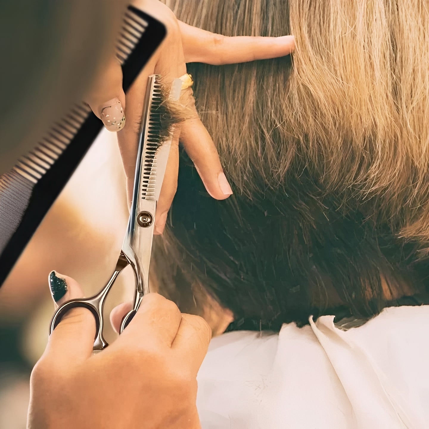 Kit de corte de cabello prémium con tijeras de entresacado y accesorios