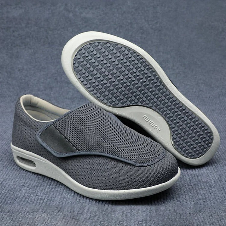 Women's Extra Wide Orthopedic Walking Shoes with Adjustable Velcro Straps for Swollen Feet, Edema, Bunions & Diabetic Foot Care