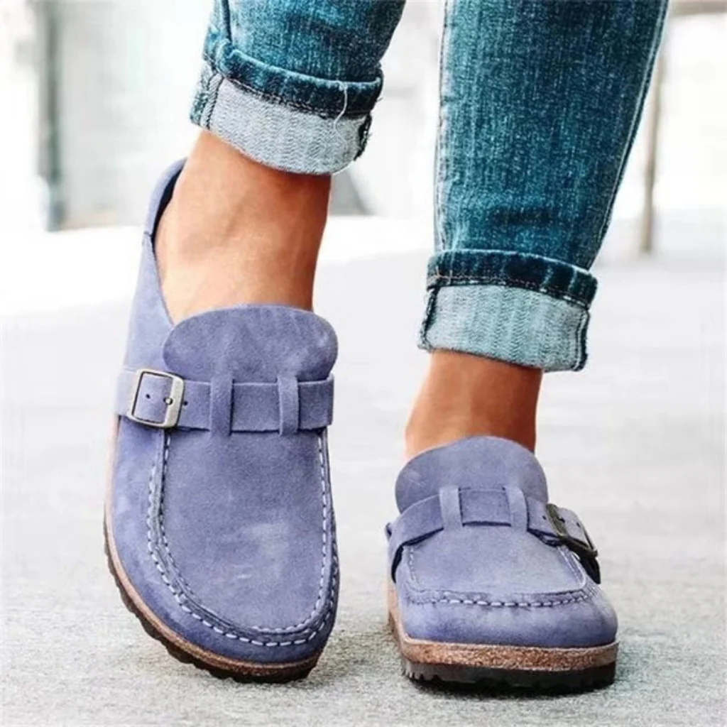 Zuecos ortopédicos para mujer con correa de hebilla ajustable para mayor comodidad y soporte durante todo el día | Calzado de verano ligero | Sandalias informales