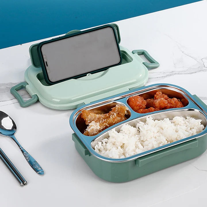 Fiambrera de acero inoxidable que mantiene los alimentos frescos