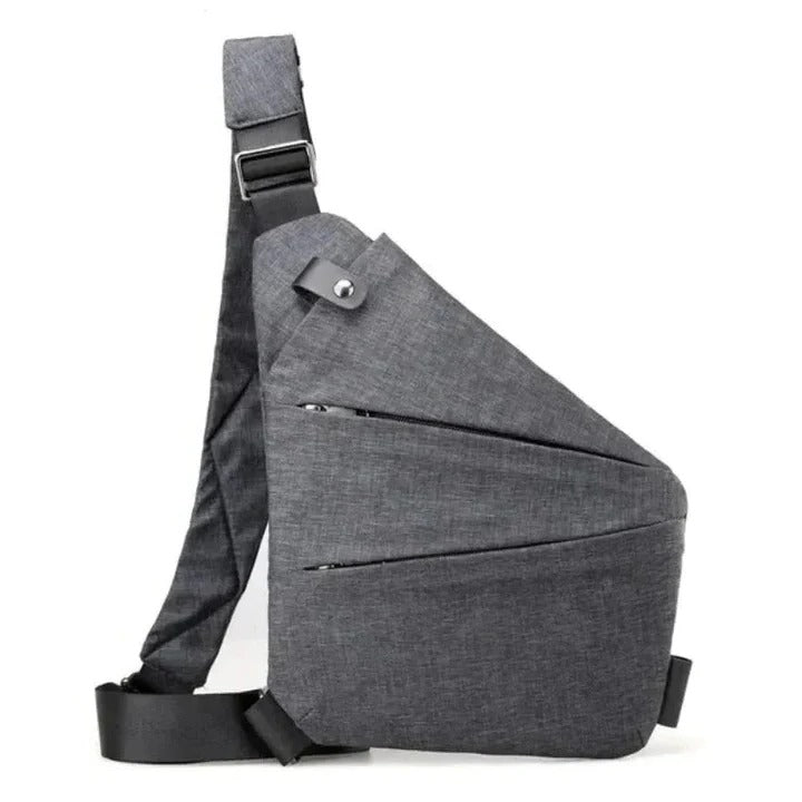 Bolso cruzado impermeable tipo bandolera con cremalleras seguras y correa ajustable