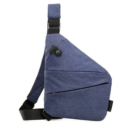 Bolso cruzado impermeable tipo bandolera con cremalleras seguras y correa ajustable