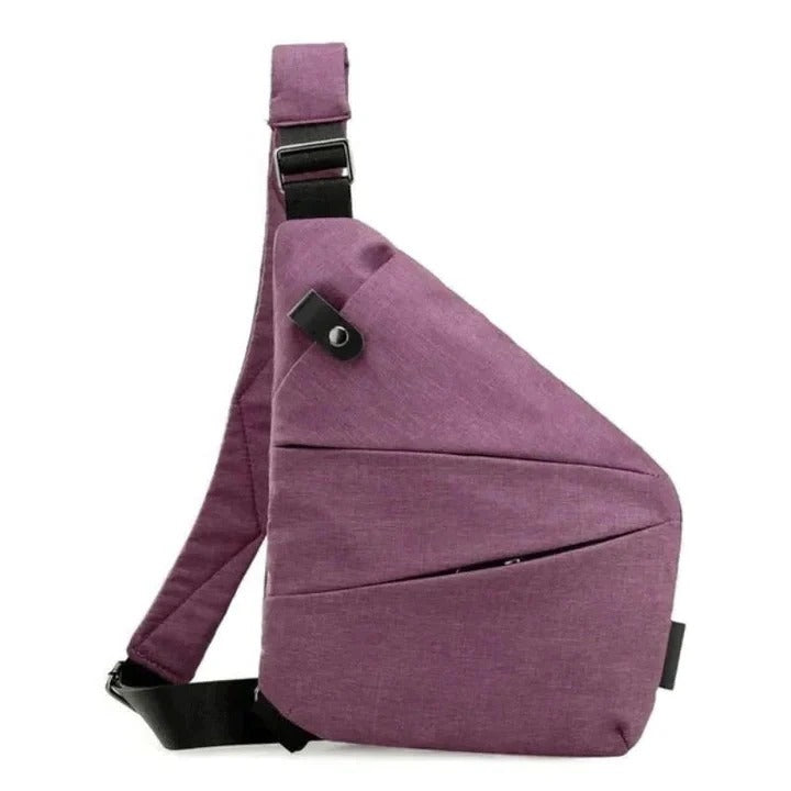 Bolso cruzado impermeable tipo bandolera con cremalleras seguras y correa ajustable