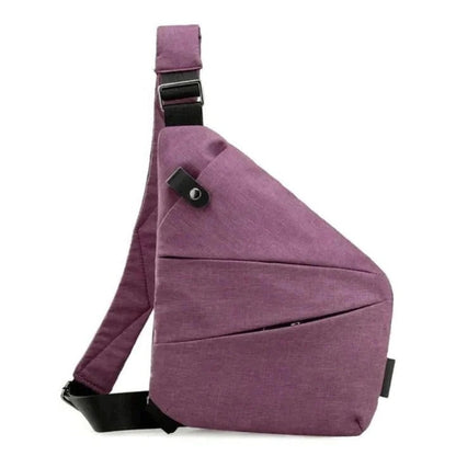 Bolso cruzado impermeable tipo bandolera con cremalleras seguras y correa ajustable