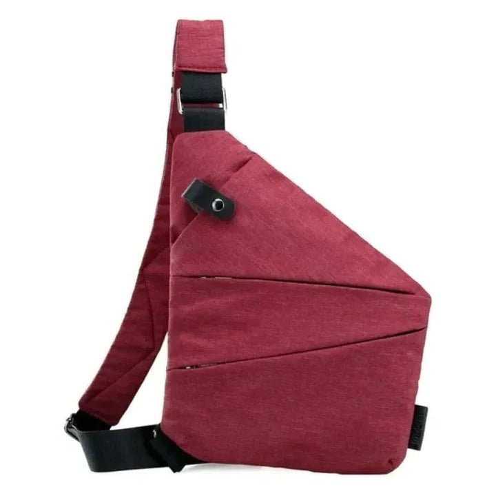 Bolso cruzado impermeable tipo bandolera con cremalleras seguras y correa ajustable
