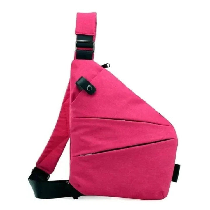 Bolso cruzado impermeable tipo bandolera con cremalleras seguras y correa ajustable