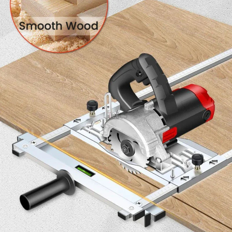 Adjustable Aluminum Straight Edge Guide for Circular Saws 0-12.6 Inches Woodworking Jig Rip Cut Fence Panel Trim Cabinet DIY Workshop Tool