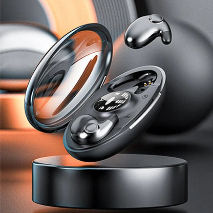 Auriculares Bluetooth compactos con micrófono y estuche de carga