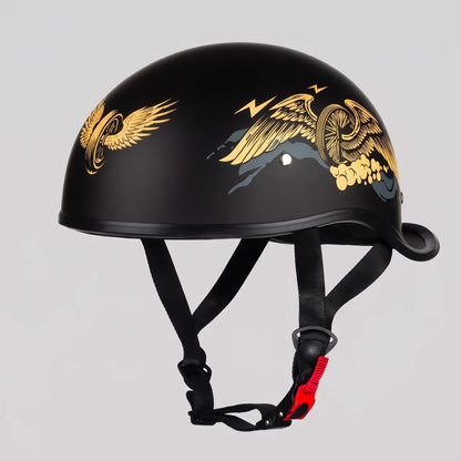 Casco de motocicleta abierto clásico con diseño ligero | Ideal para viajes por ciudad y climas cálidos