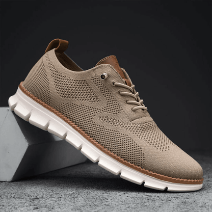 Men's Comfort Sneakers Lightweight Breathable Vegan Leather Everyday Shoes for Work Casual Office Walking