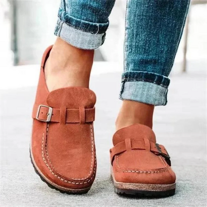 Zuecos ortopédicos para mujer con correa de hebilla ajustable para mayor comodidad y soporte durante todo el día | Calzado de verano ligero | Sandalias informales