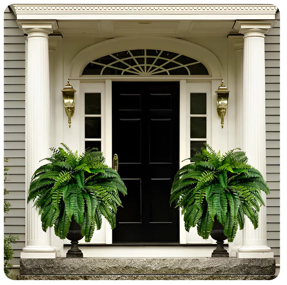 Outdoor Faux Fern Bush – Weatherproof Synthetic Greenery for Porch, Patio & Yard Decor