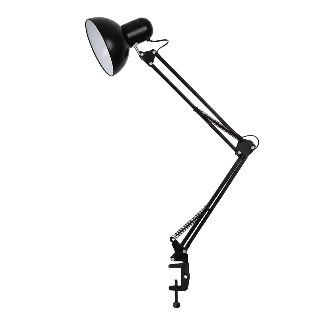 Modern Metal Desk Lamp with Adjustable Head – E26 Socket Table Light for Bedroom, Office & Living Room