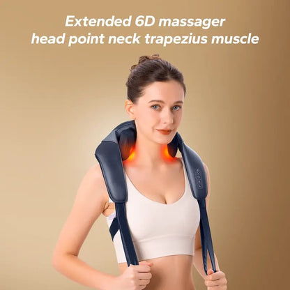 Masajeador de cuello y hombros Shiatsu relajante con calor