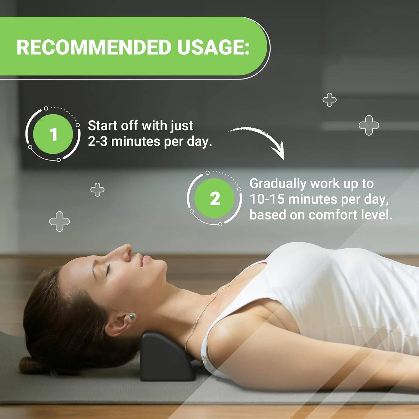 Almohada cervical contorneada de espuma viscoelástica con funda extraíble