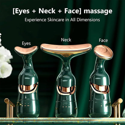 Masajeador facial portátil con 3 puntas desmontables para la belleza