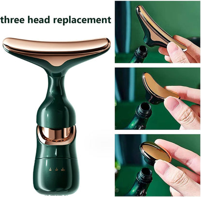 Masajeador facial portátil con 3 puntas desmontables para la belleza