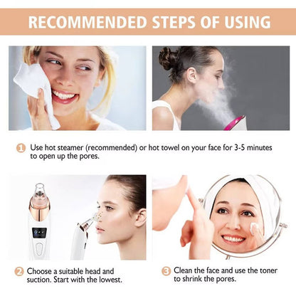 Limpiador Facial Profundo Portátil con Control de Succión Suave