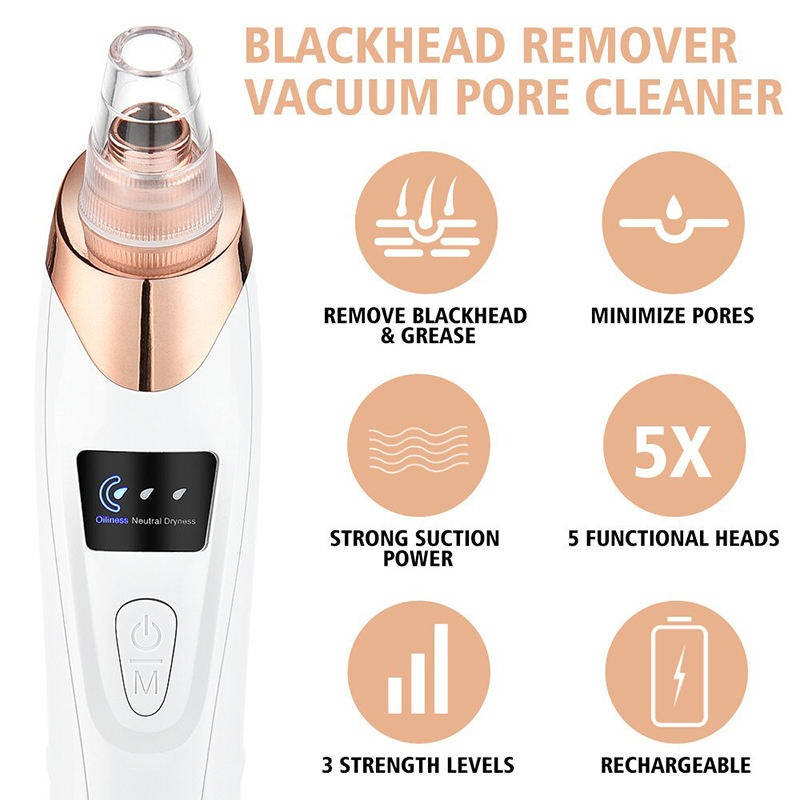 Limpiador Facial Profundo Portátil con Control de Succión Suave