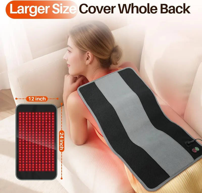 Envoltura flexible de terapia de calor con luz roja LED