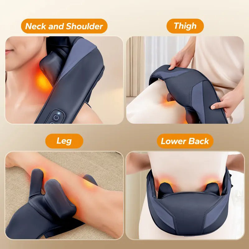 Masajeador de cuello y hombros Shiatsu relajante con calor