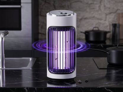 Lámpara mata insectos UV portátil de 360° Ortekor con batería de 12 horas de duración | Eliminador de insectos ecológico para interiores y exteriores