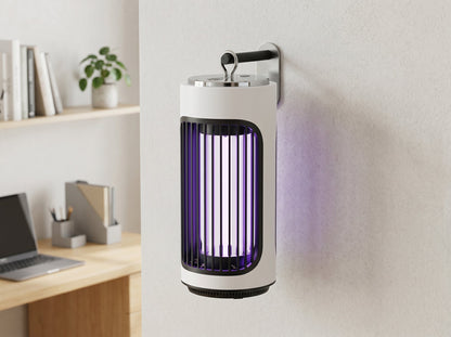 Lámpara mata insectos UV portátil de 360° Ortekor con batería de 12 horas de duración | Eliminador de insectos ecológico para interiores y exteriores