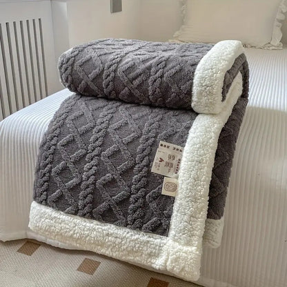 Reversible Sherpa Fleece Throw Blanket – Plush Double-Sided Comfort for Couch, Bed & Travel – Soft Brushed Texture – Year-Round Warmth