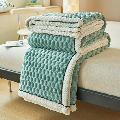 Textured Plush Throw with Raised Dot Pattern – Lightweight Layer for Couch, Chair & Bed – Neutral Tone for Modern Living Room & Bedroom Deco