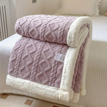 Reversible Sherpa Fleece Throw Blanket – Plush Double-Sided Comfort for Couch, Bed & Travel – Soft Brushed Texture – Year-Round Warmth