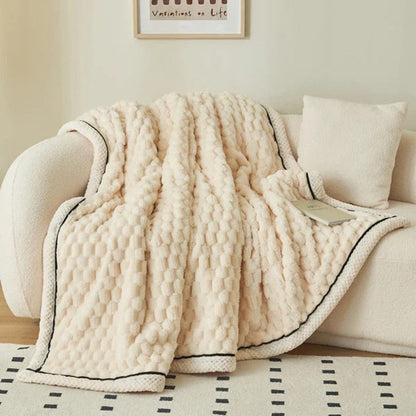 Textured Sherpa Fleece Throw Blanket for Couch Bed & Year-Round Comfort in Multiple Sizes & Colors for Living Room Bedroom Decor