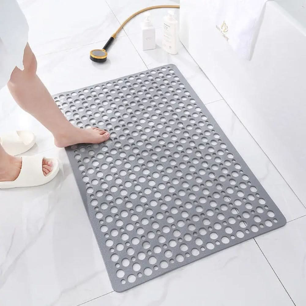 Non-Slip Textured Bath Mat with Suction Cups for Shower and Tub Safety Gray Blue White Pink Green Yellow Available