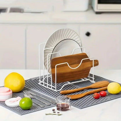 Sileo Silicone Dish Drying Mat - Flexible, Non-Slip Kitchen Essential