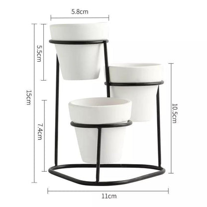 Ceramic Planters with Stand