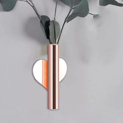 Sleek Metal Tube Vase