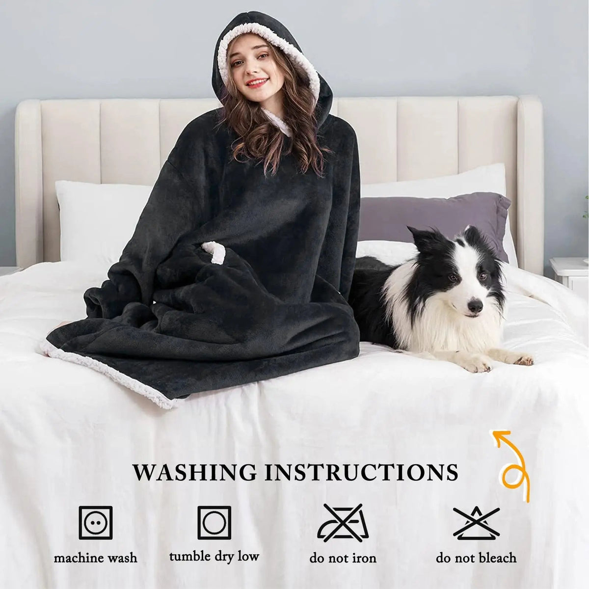 Ortekor Cozy Giant | Sudadera con capucha extragrande con diseño de forro polar suave | Comodidad portátil para una relajación total