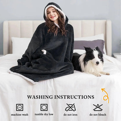 Ortekor Cozy Giant | Sudadera con capucha extragrande con diseño de forro polar suave | Comodidad portátil para una relajación total
