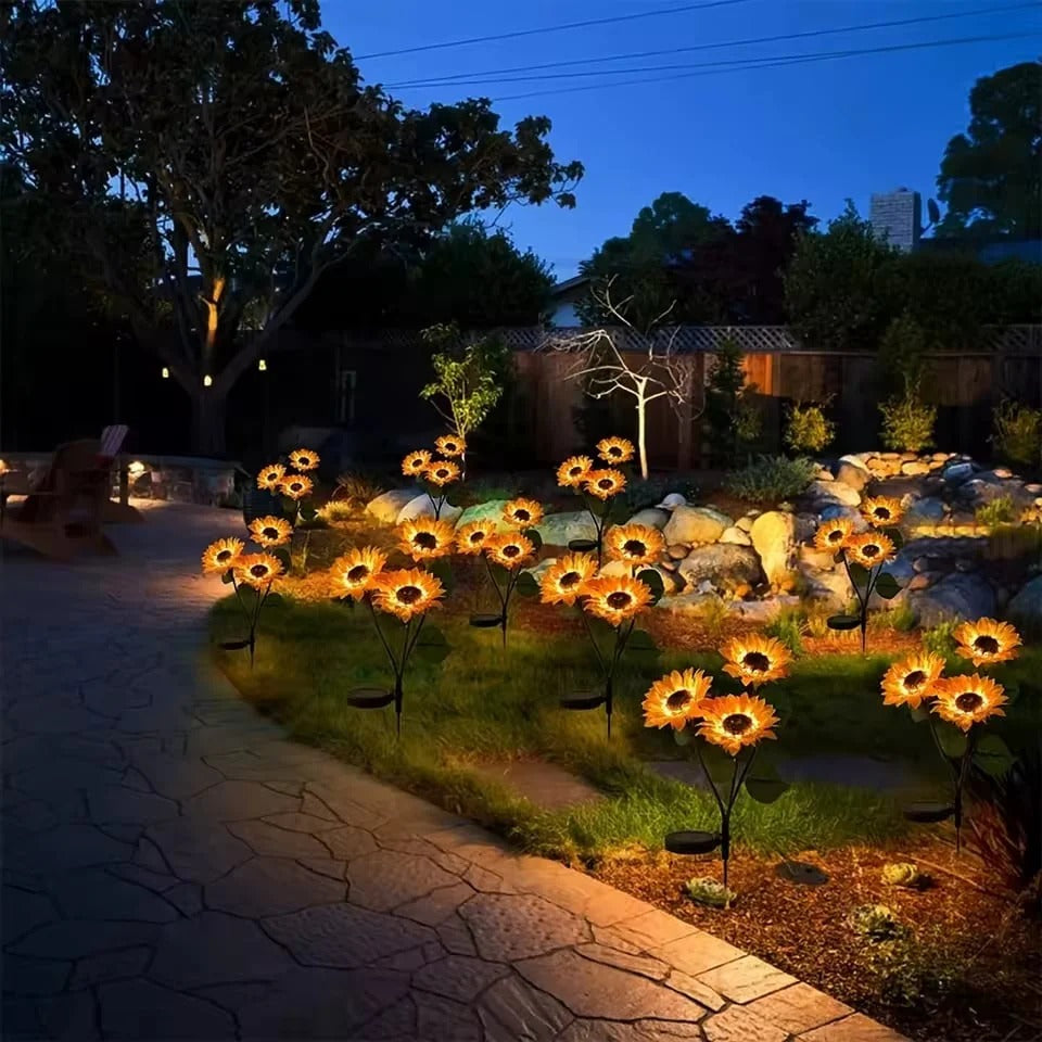 Solar LED Sunflower Garden Lights