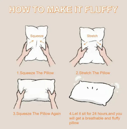 Almohadas de cama acolchadas de felpa con relleno hipoalergénico para quienes duermen de lado