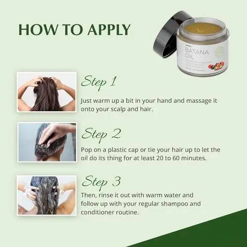 Aceite natural de Batana para un cabello y cuero cabelludo sanos