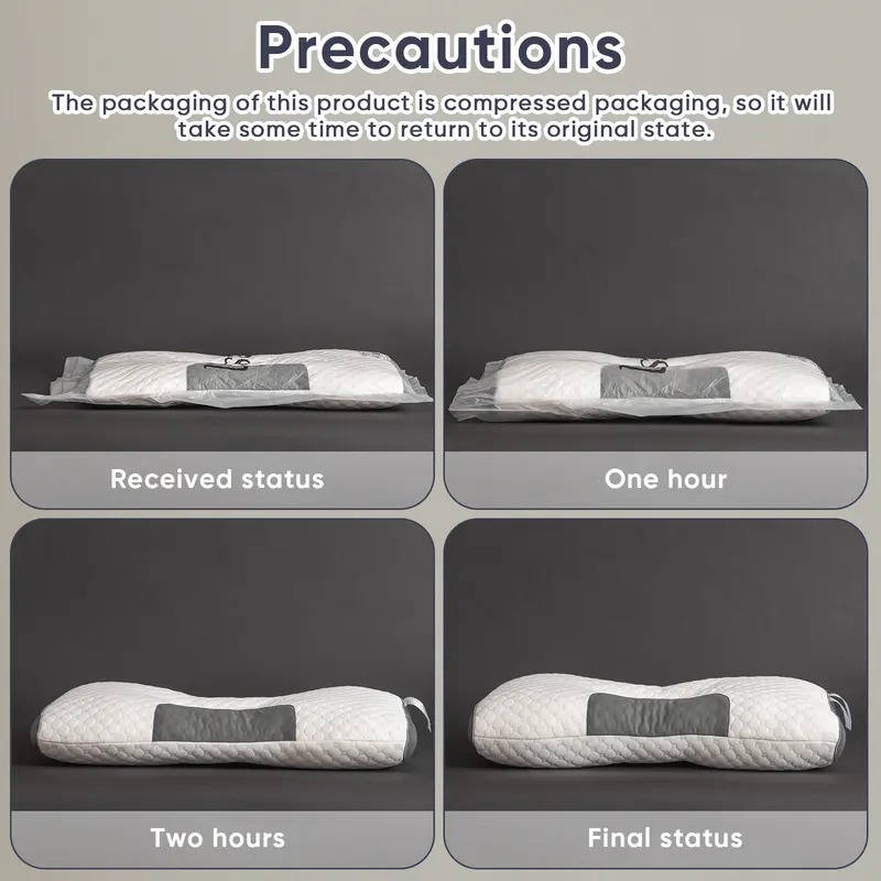 Juego de almohadas contorneadas suaves para cuello para un mejor soporte al dormir