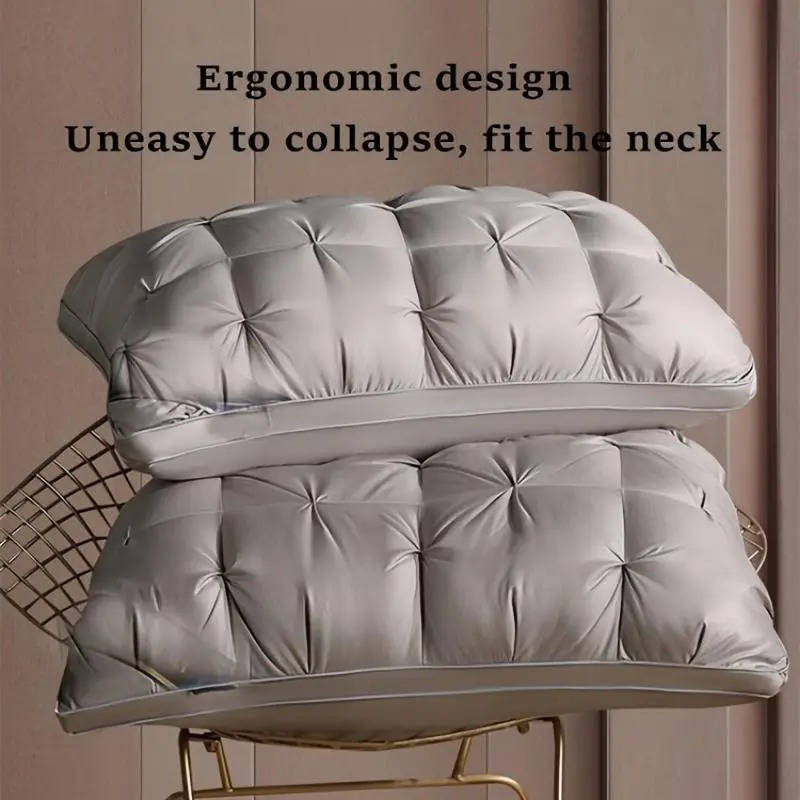 Almohadas de cama acolchadas de felpa con relleno hipoalergénico para quienes duermen de lado