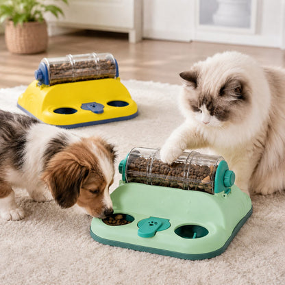 Ortekor Indoor Rotating Puzzle Feeder for Cats & Small Dogs - Slow Feeding Toy for Fast Eaters & Bored Pets