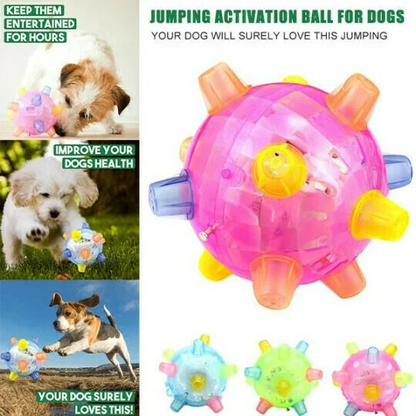 Motion-Activated Dog Toy Ball with LED Lights and Sounds for Indoor Play and Exercise