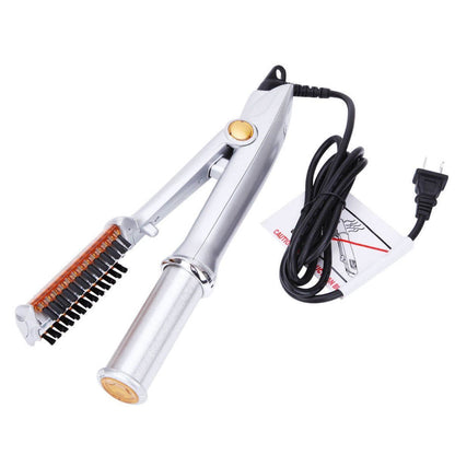 Dual-Function Rotating Barrel Hair Tool with Ionic Bristles for Curls and Smooth Styles | Ceramic Heated Styling Wand with Auto Shutoff for
