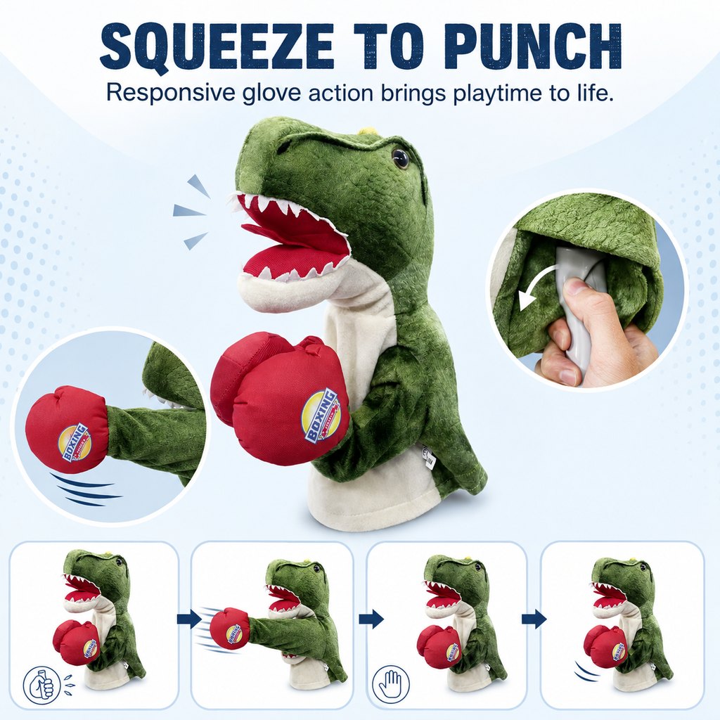Ortekor Interactive Boxing Pet Puppet for Indoor Play – Squeeze-to-Punch Sound Toy for Bored Dogs & Cats