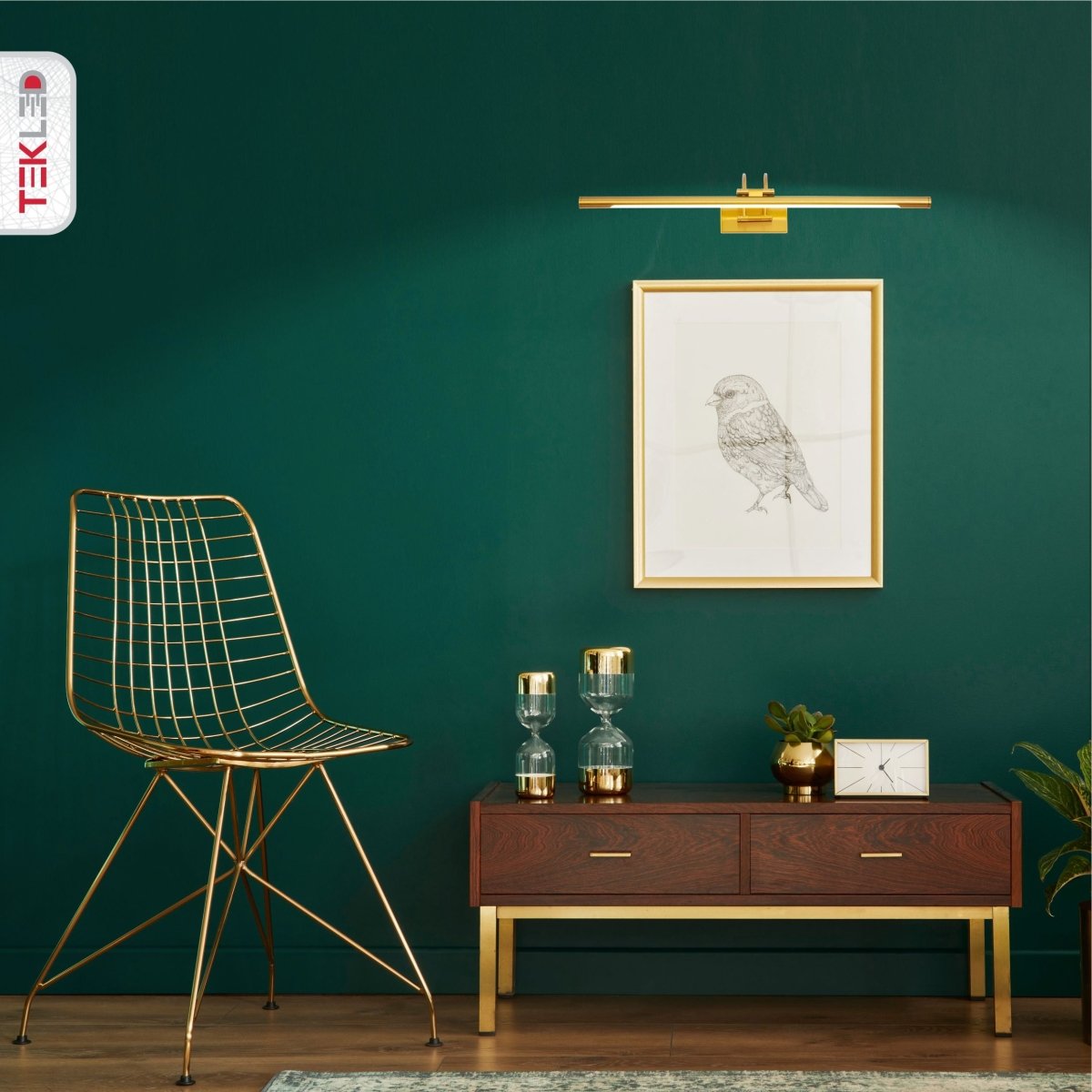 LED Picture Light Fixture 25 in Aluminum Artwork Display Bar for Paintings Frames Mirrors Warm White 8W Adjustable Accent Lighting for Galle