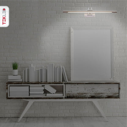 LED Picture Light Fixture 25 in Aluminum Artwork Display Bar for Paintings Frames Mirrors Warm White 8W Adjustable Accent Lighting for Galle