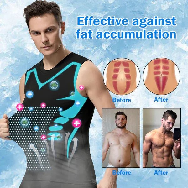 Men's Compression Undershirt with Posture Support & Core Shaping | Sleeveless Athletic Tank Top for Gym & Everyday Wear | Breathable