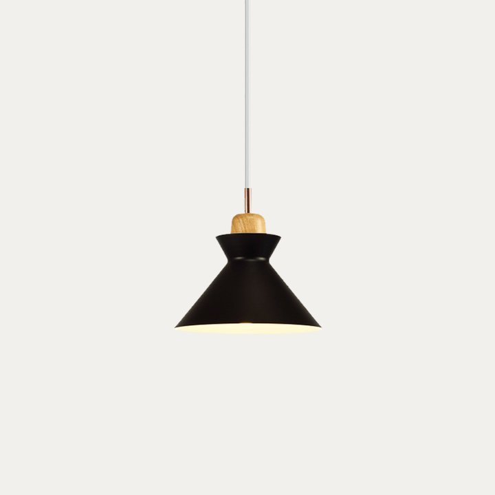 Wooden Hanging Light Fixture 11 inch E27 Socket Modern Nordic Ceiling Lamp for Bedroom Living Room Dining Area Kitchen Island Entryway Hallw